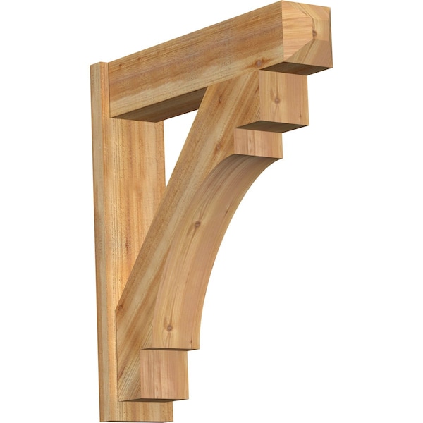 Ekena Millwork Merced Craftsman Rough Sawn Outlooker, Western Red Cedar, 8"W x 34"D x 38"H OUT08X34X38MRC04RWR - main